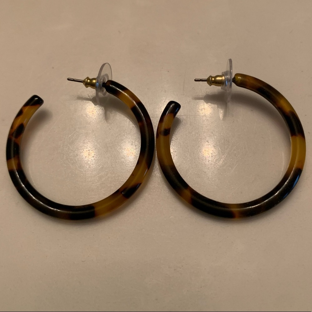 Small tortoise hoops from J Crew